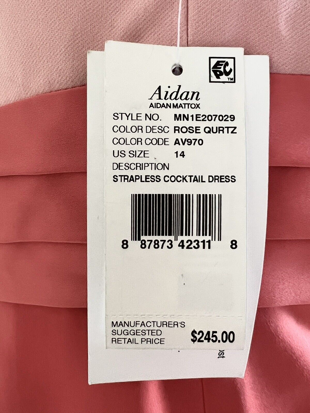 Aidan Mattox Strapless Cocktail Dress Women’s Size 14 (49)