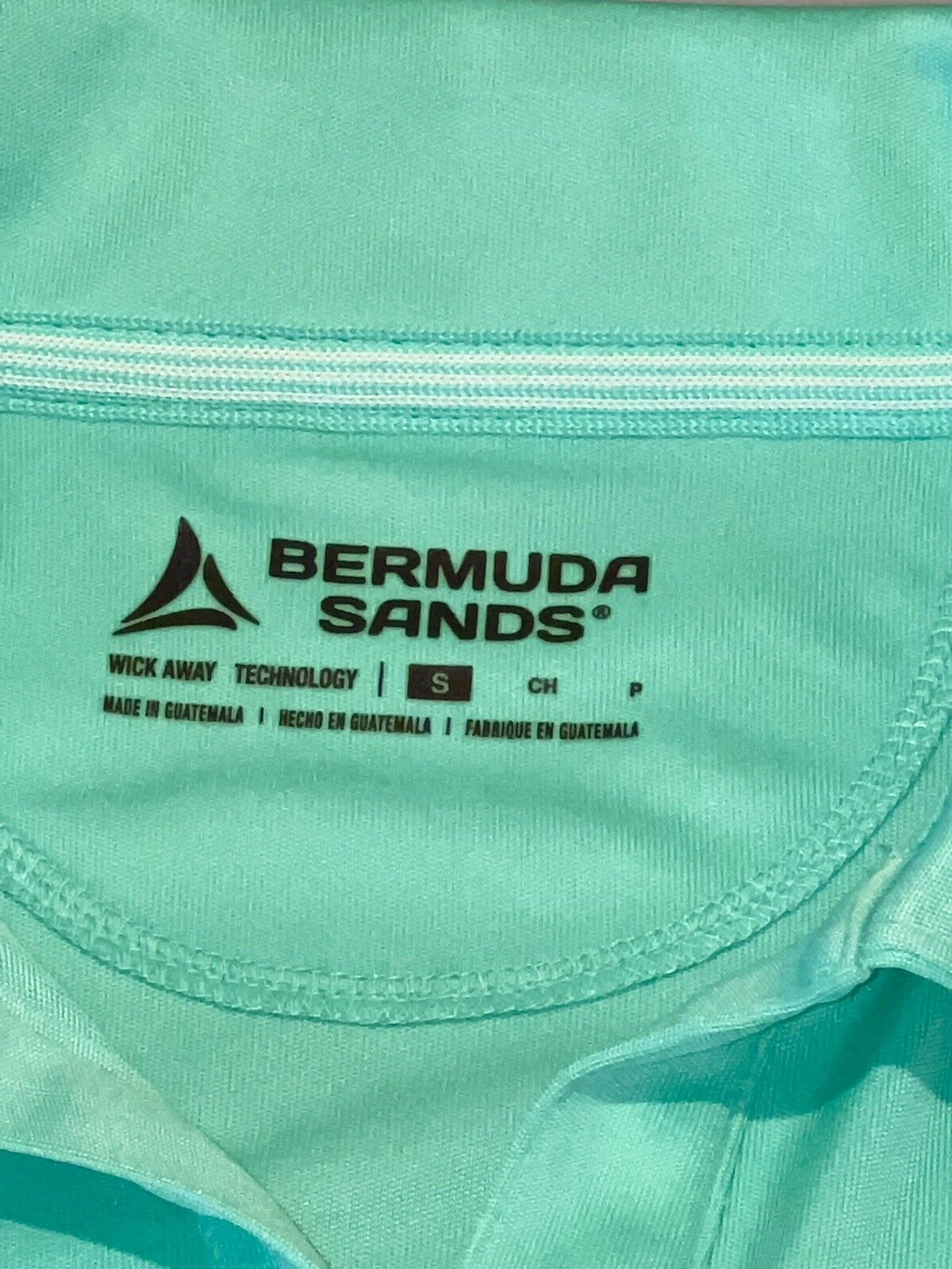 Bermuda Sand Women's Top Golf Polo Shirt Green Sz S