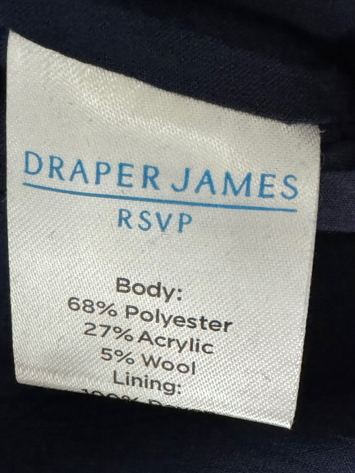 Draper James RSVP Navy/Gold Lined Plaid Knit Poly/Wool Dress Pants Size 12  (54)