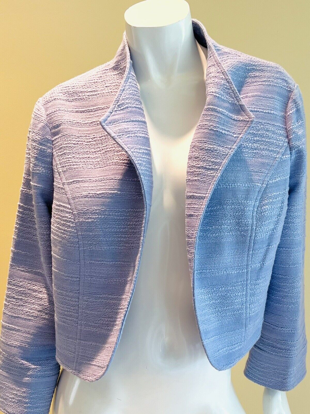 Anne Klein Sz 16 Open Front Blazer Jacket Purple Light $149