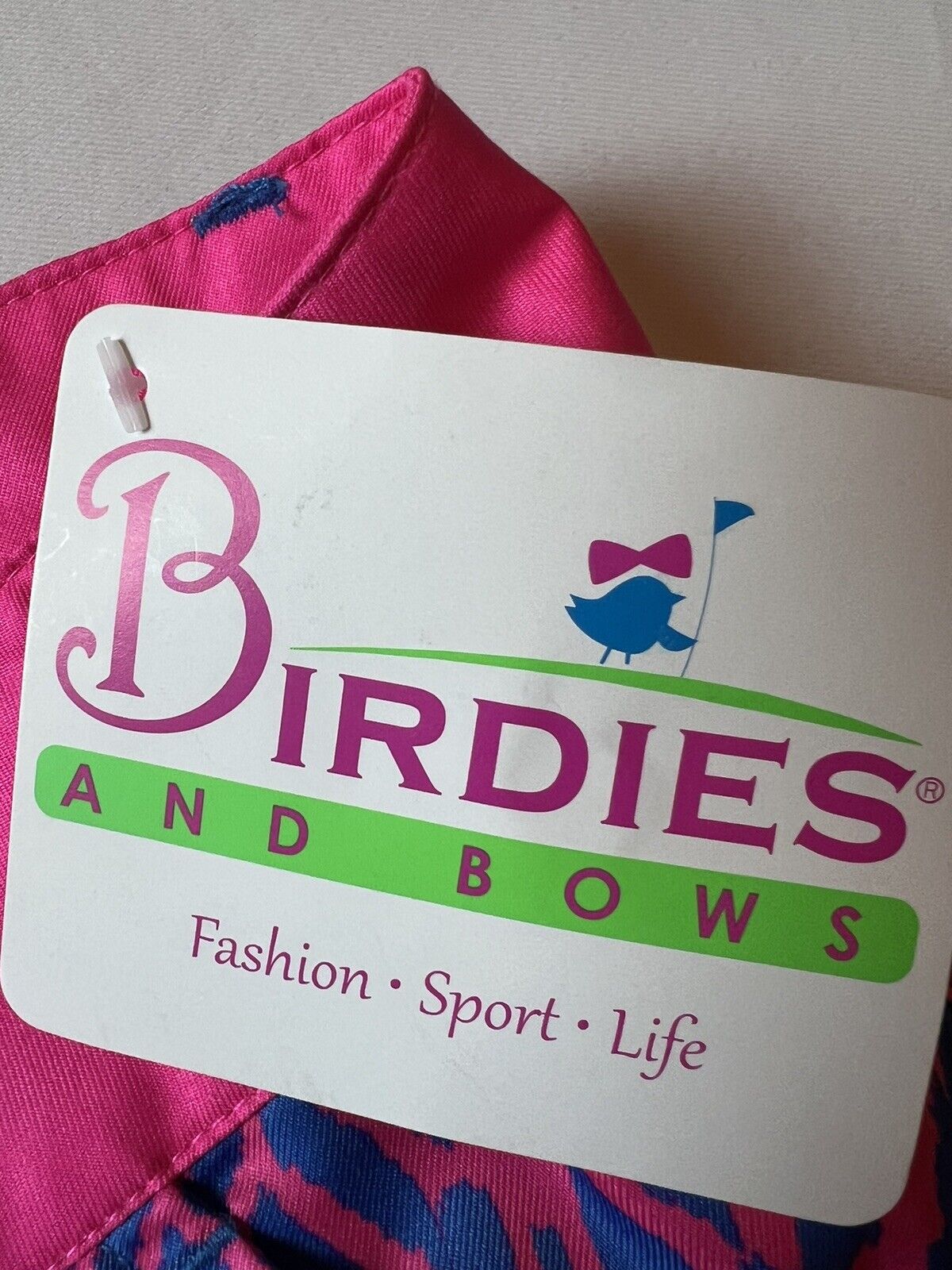 Birdies And Bows Women’s Multicolor Pink Blue Golf Shorts Size 6—(18)