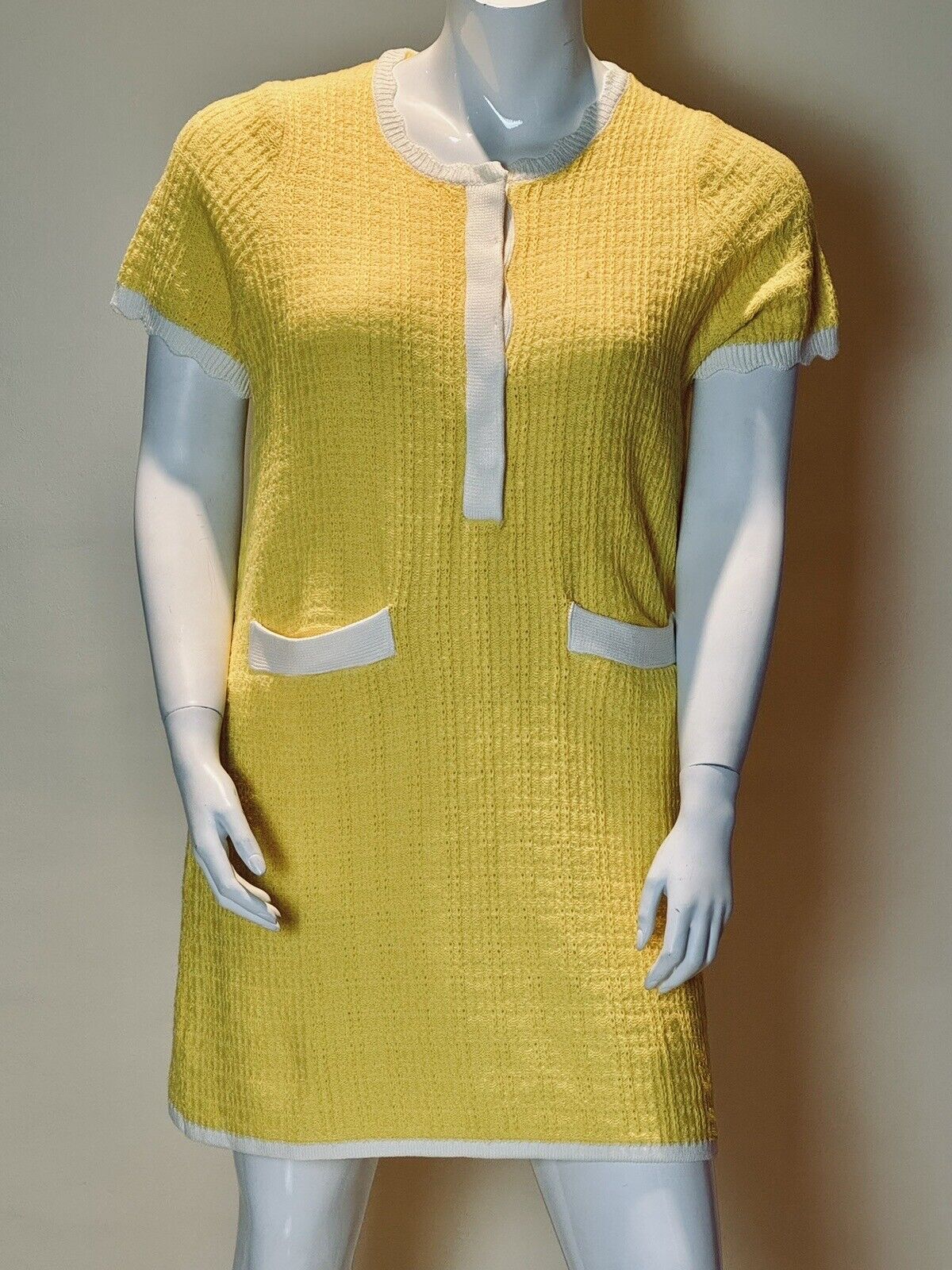 Free Assembly Women’s Tweed Yellow Dress Sz 2XL (66)