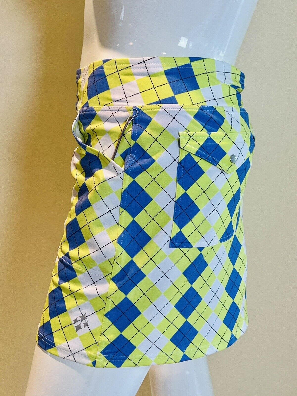 JoFit Women’s Skort Sz L Green Blue Skort Plaid (10)