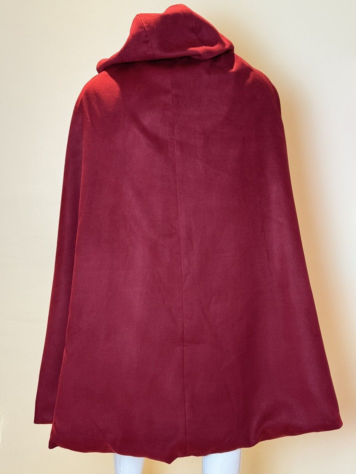 FASHION Women’s Red Maroon Wool Coat Hooded long cape      (64)