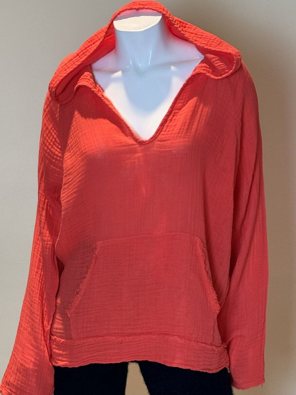 MICHAEL STARS Women’s Long Sleeve Hoodie Top Sz M.   (68)