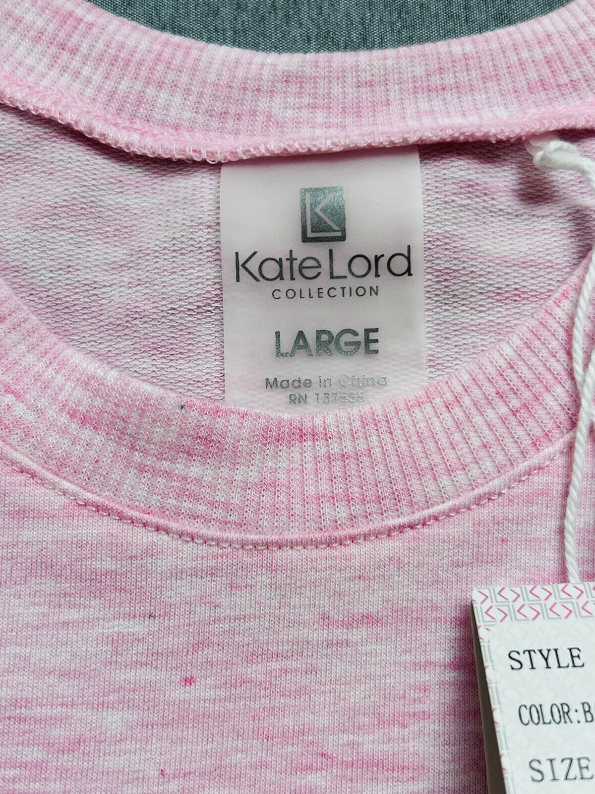 Kate Lord Golf Pink Long-Sleeve Shirt Sz L Sweatshirt