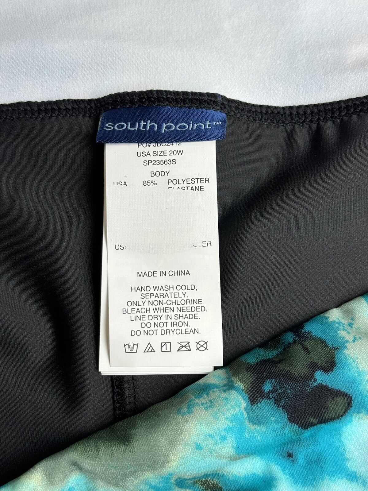 South Point Womens 2 Piece Tankini Bathing Suit Built In Bra Size 20W