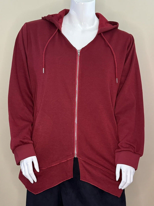 Zeagoo Women's Fleece Zip up Hoodies Maroon Sz 3XL. (71)