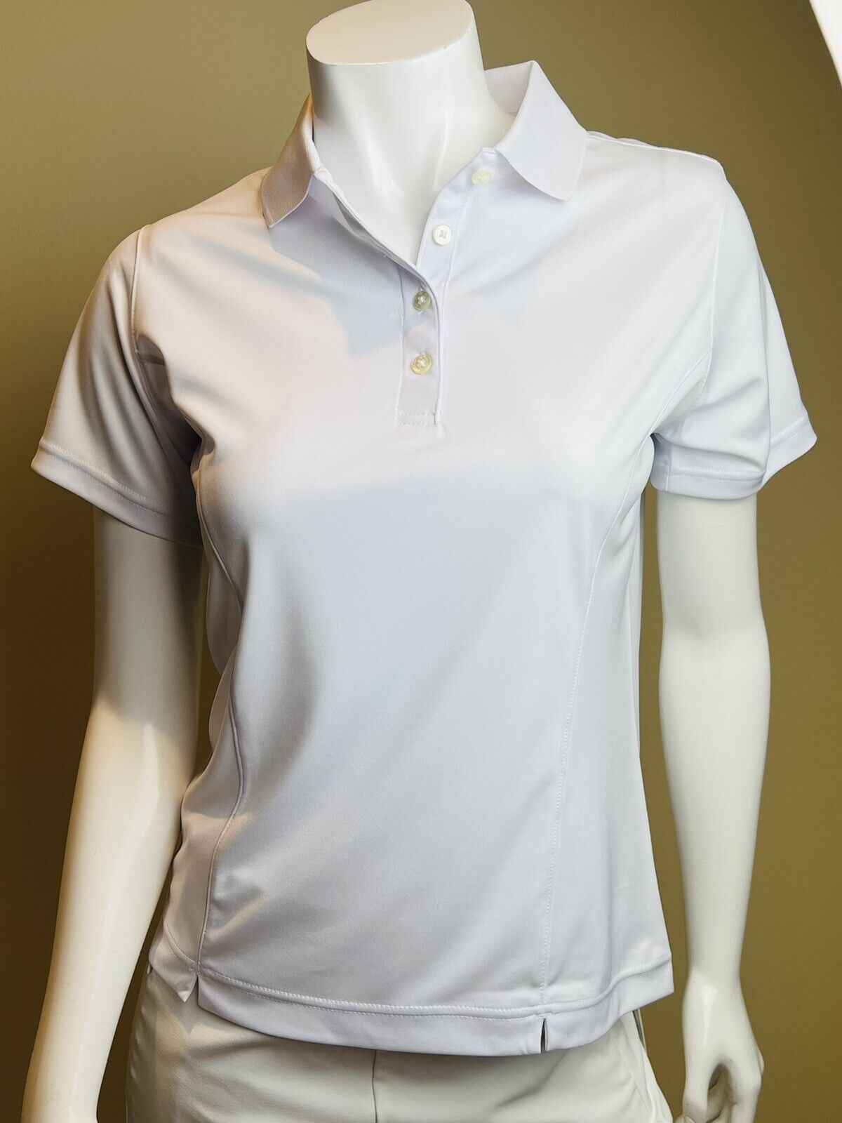 FootJoy Women's ProDry Short Sleeve Golf Polo Shirt Top White Sz S