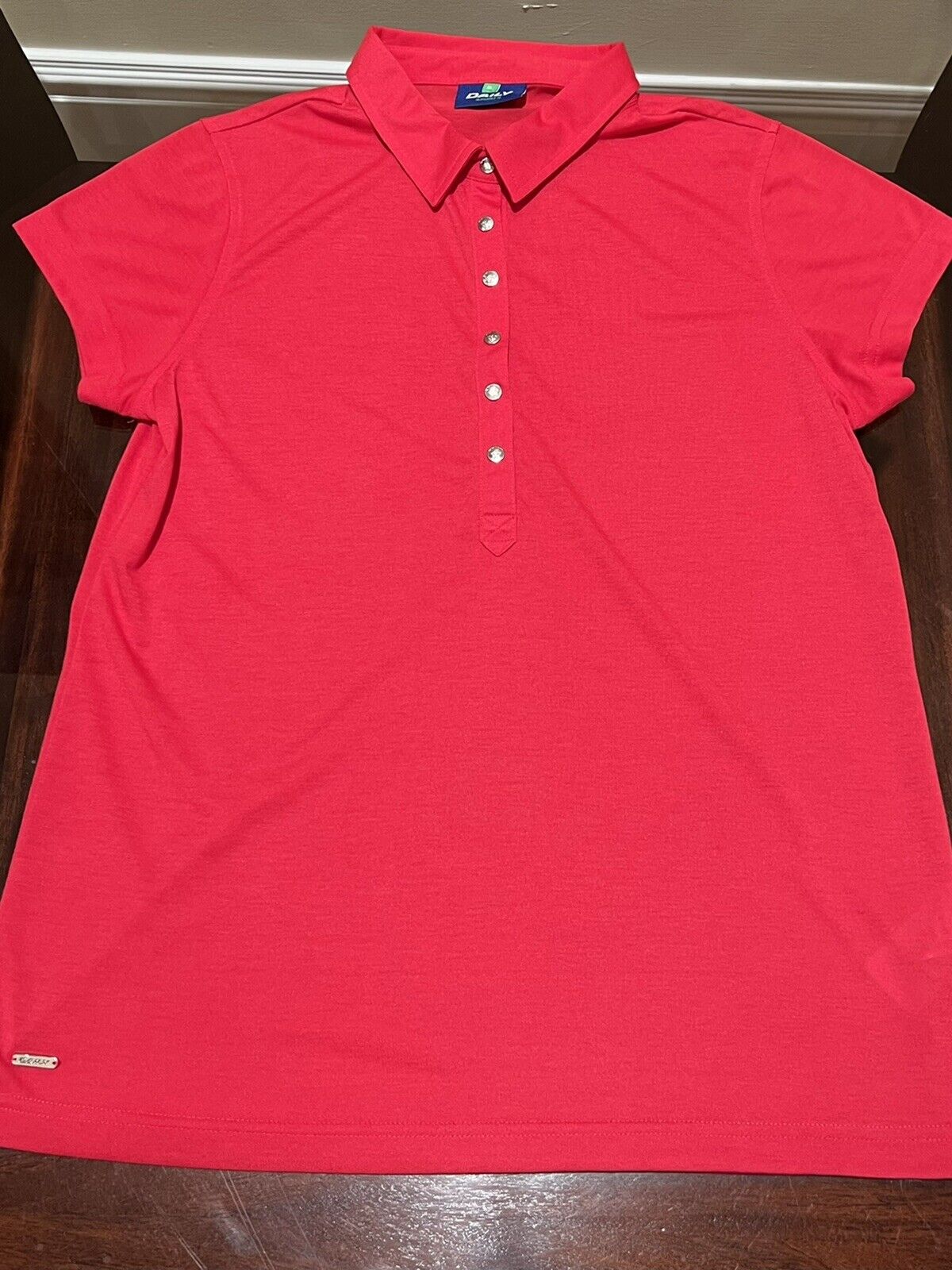 Daily Sports Women’s Red Golf Polo Shirt Sz XL