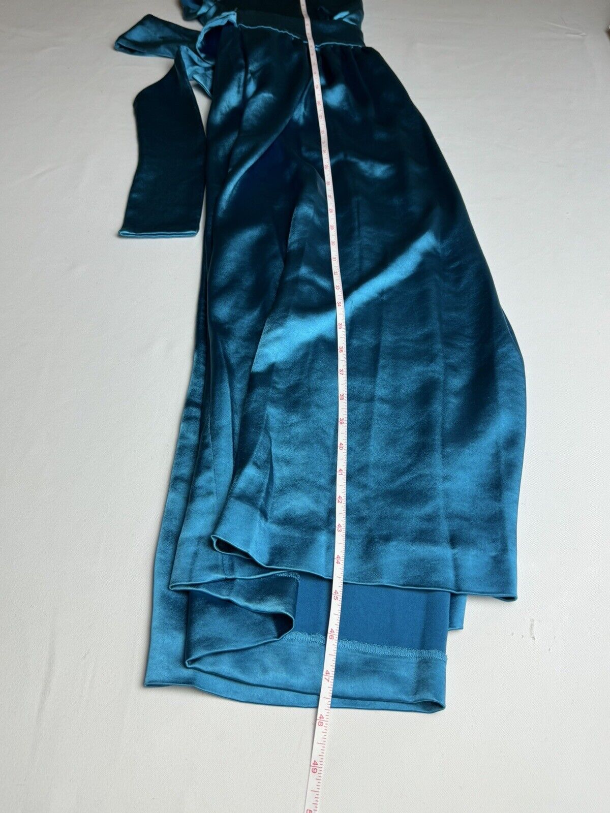 ANNE KLEIN Women’s Blue Satin Waist Tie Pullover Dress Size 2. (77)