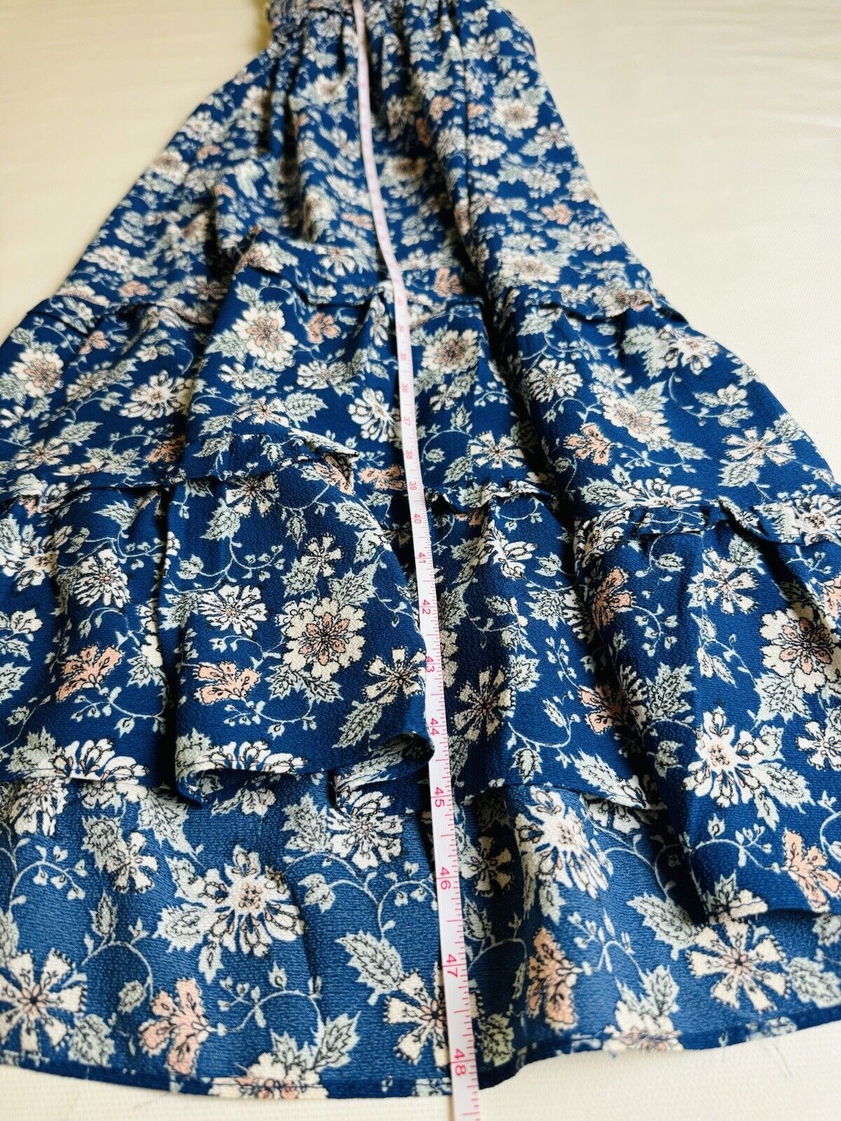 Max Studio Blue Floral Maxi Dress Sz 2X.  (53)