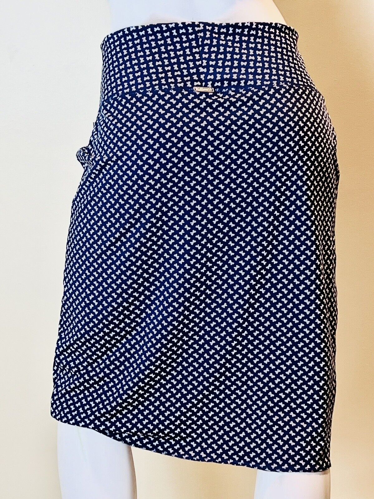 JOFIT NWT Slip On Navy White Stretch Pencil Skirt Size S.          (51)