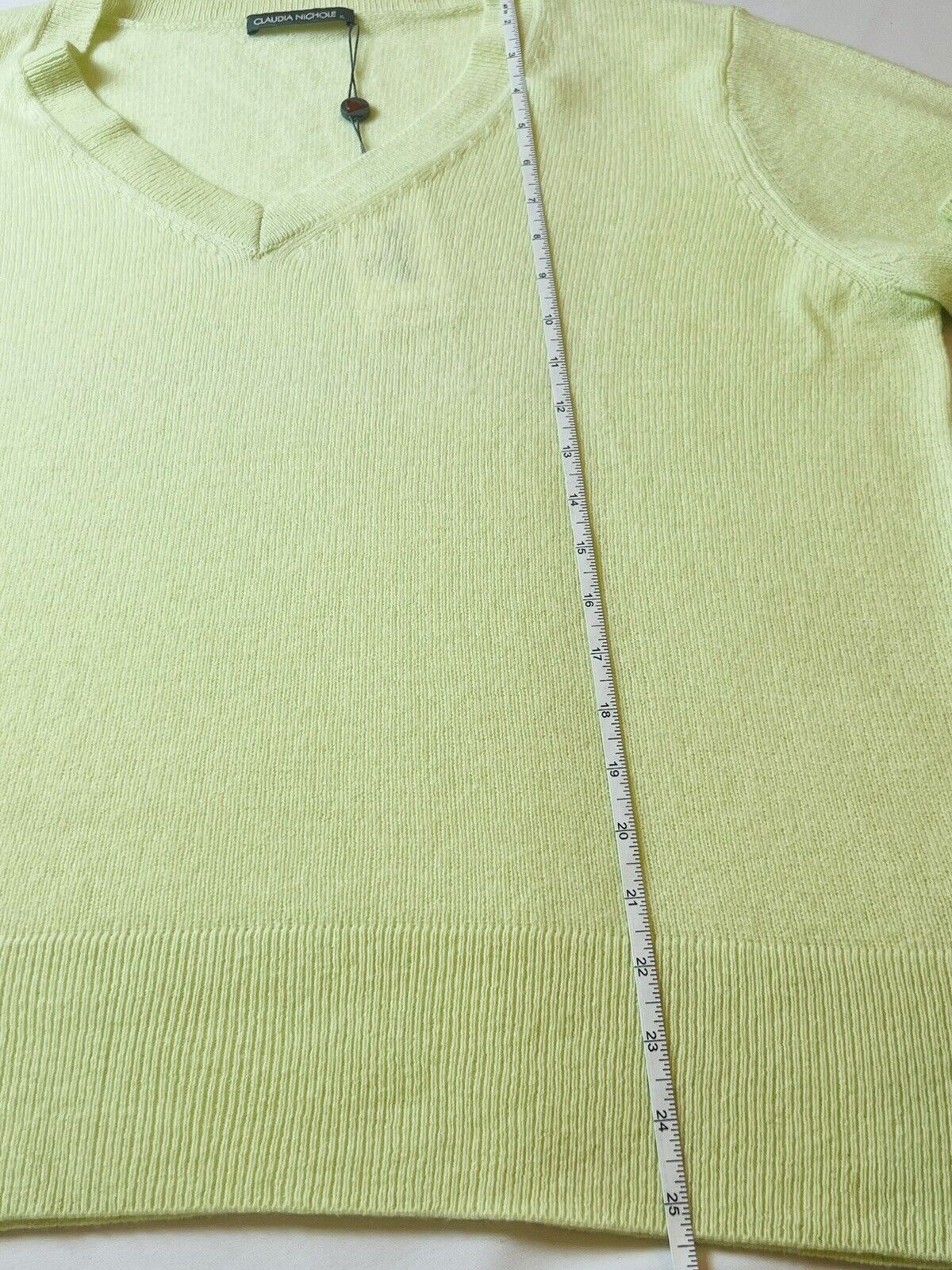 Claudia Nichole Women's Lime Green 100% Cashmere Sweater Sz XL $125 Retail (10)