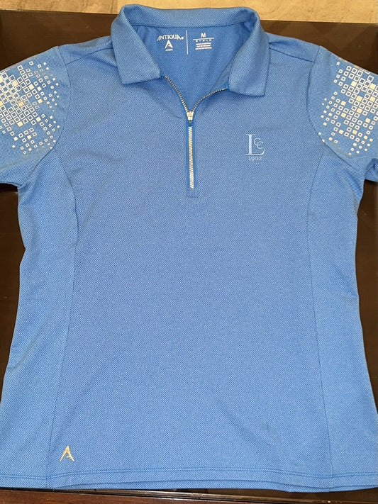 Antigua Women’s Blue Golf Shirt Sz M