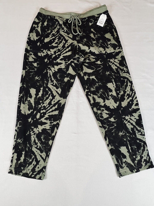 Time &Tru Women's Straight Leg Relaxed Fit Fleece Pants Multicolor Sz L