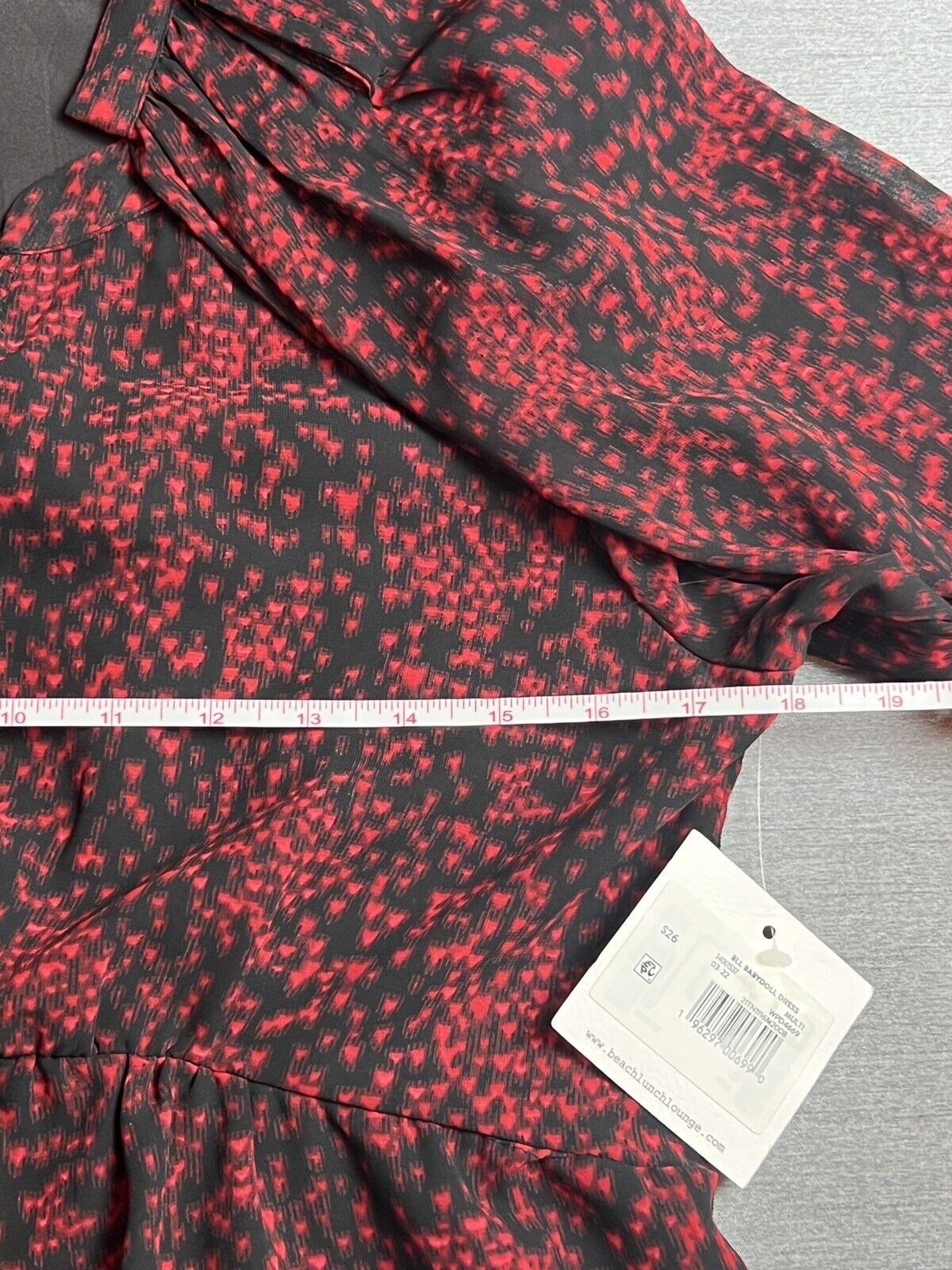 Beach Lunch Lounge Women’s Dress Size S Black Red Spotted (3)