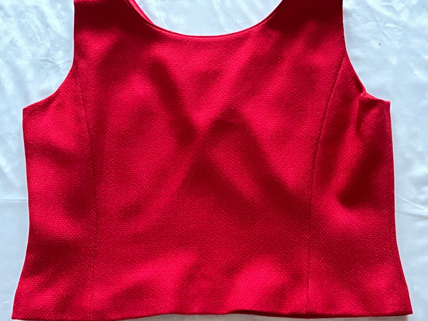 Albert Nipon:Women’s Red Sleeveless Blouse Sz 16