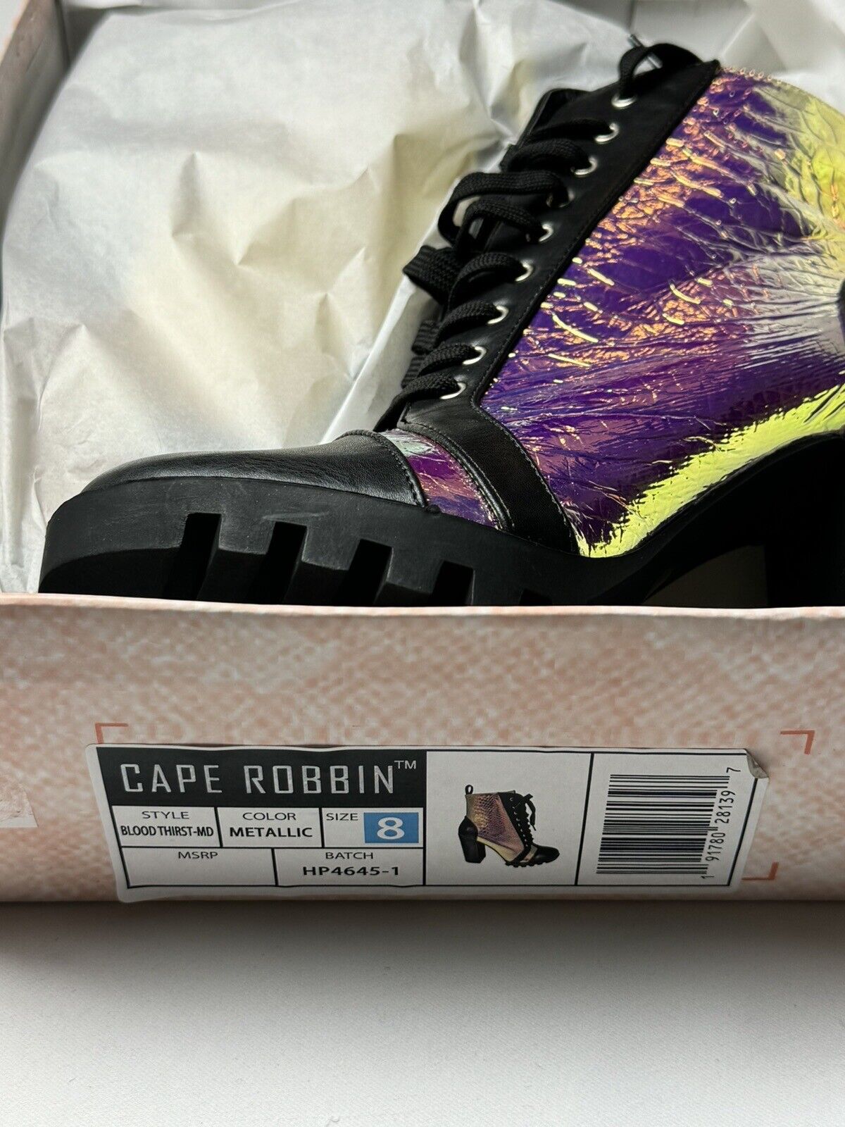 Cape Robbin Women's Metallic Multicolor Boots Size 8