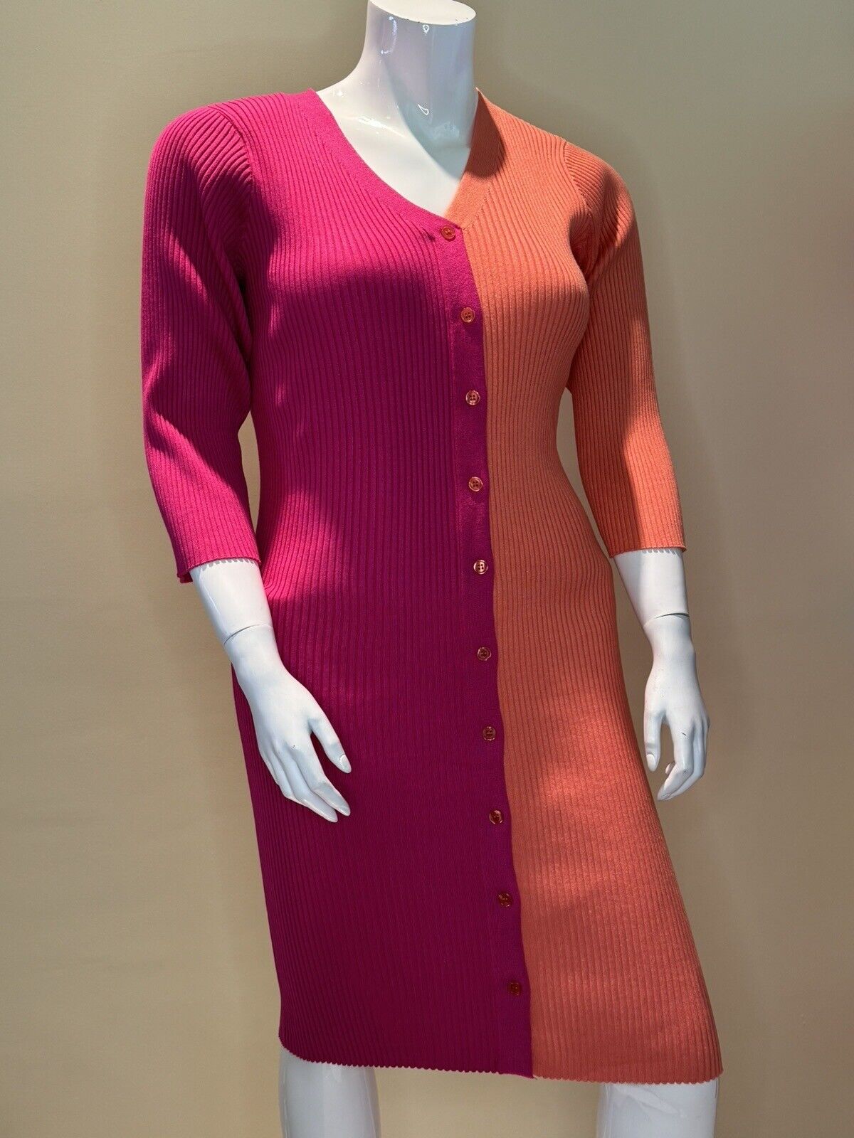 BCBG Paris Women's 2 Color Dress Size L Pink Orange (72)