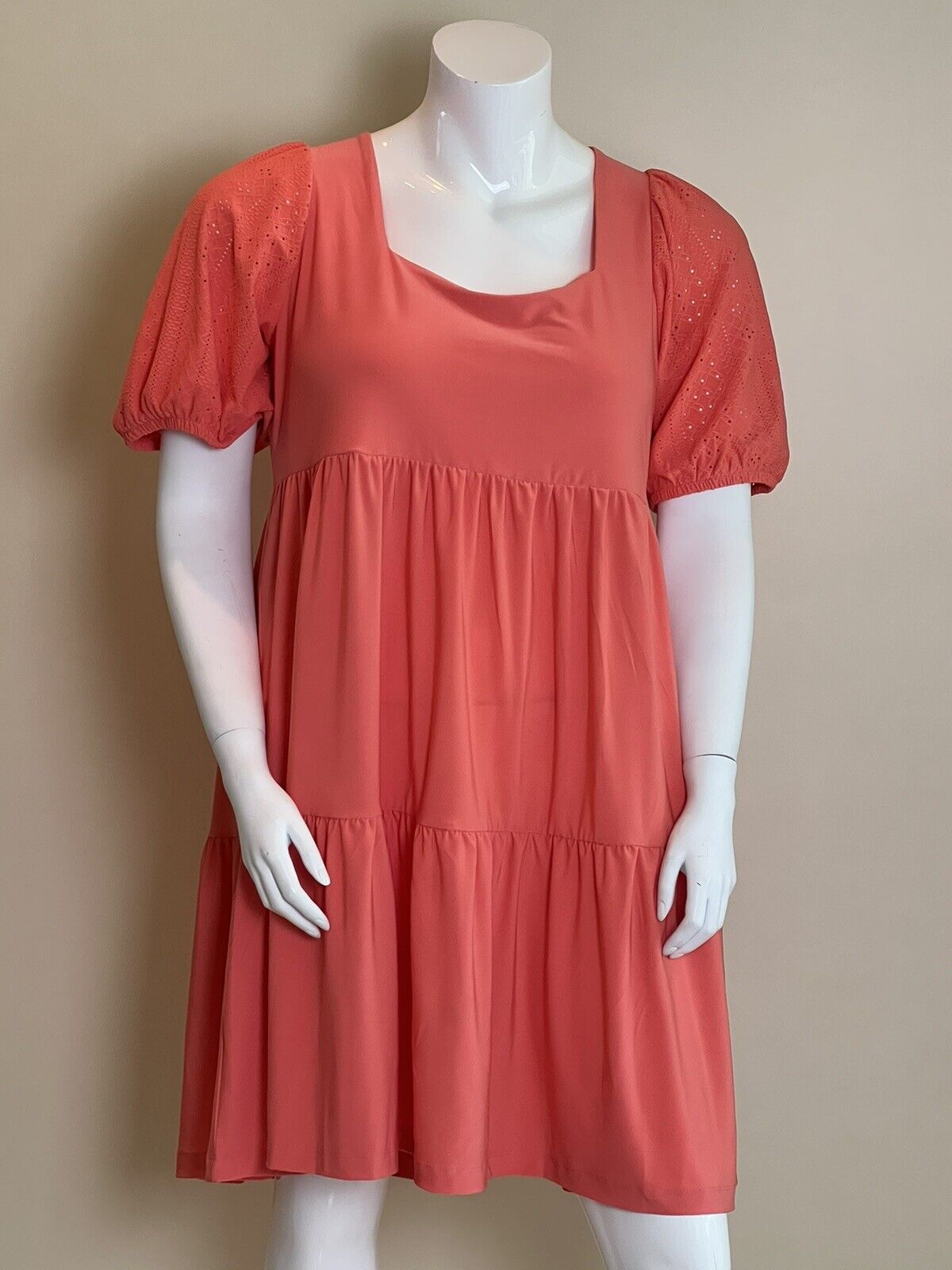 BCBG Paris Women's Babydoll Mini Dress Size 2XL Orange (#2)