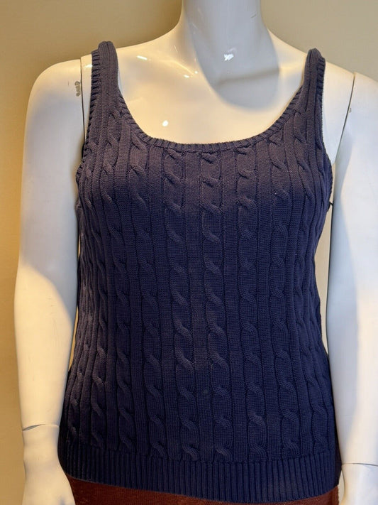 Lauren Ralph Lauren Women’s Navy Knit Pullover Cami Tank Size 1X