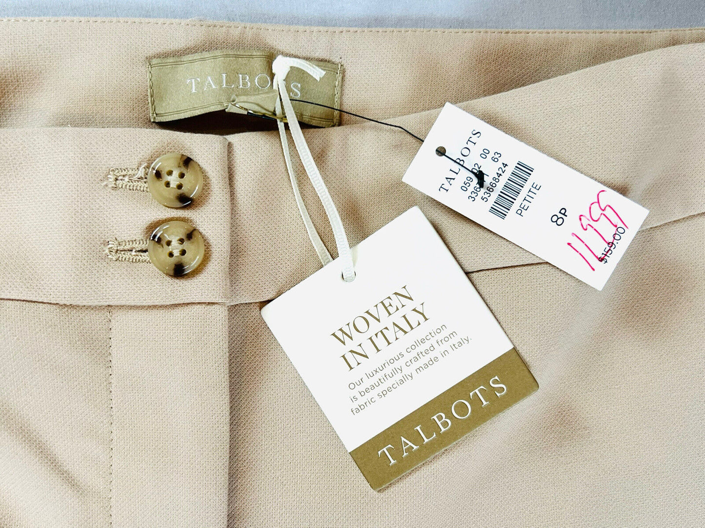 Talbot's Women's Khakis Beige Dress Pants Sz 8