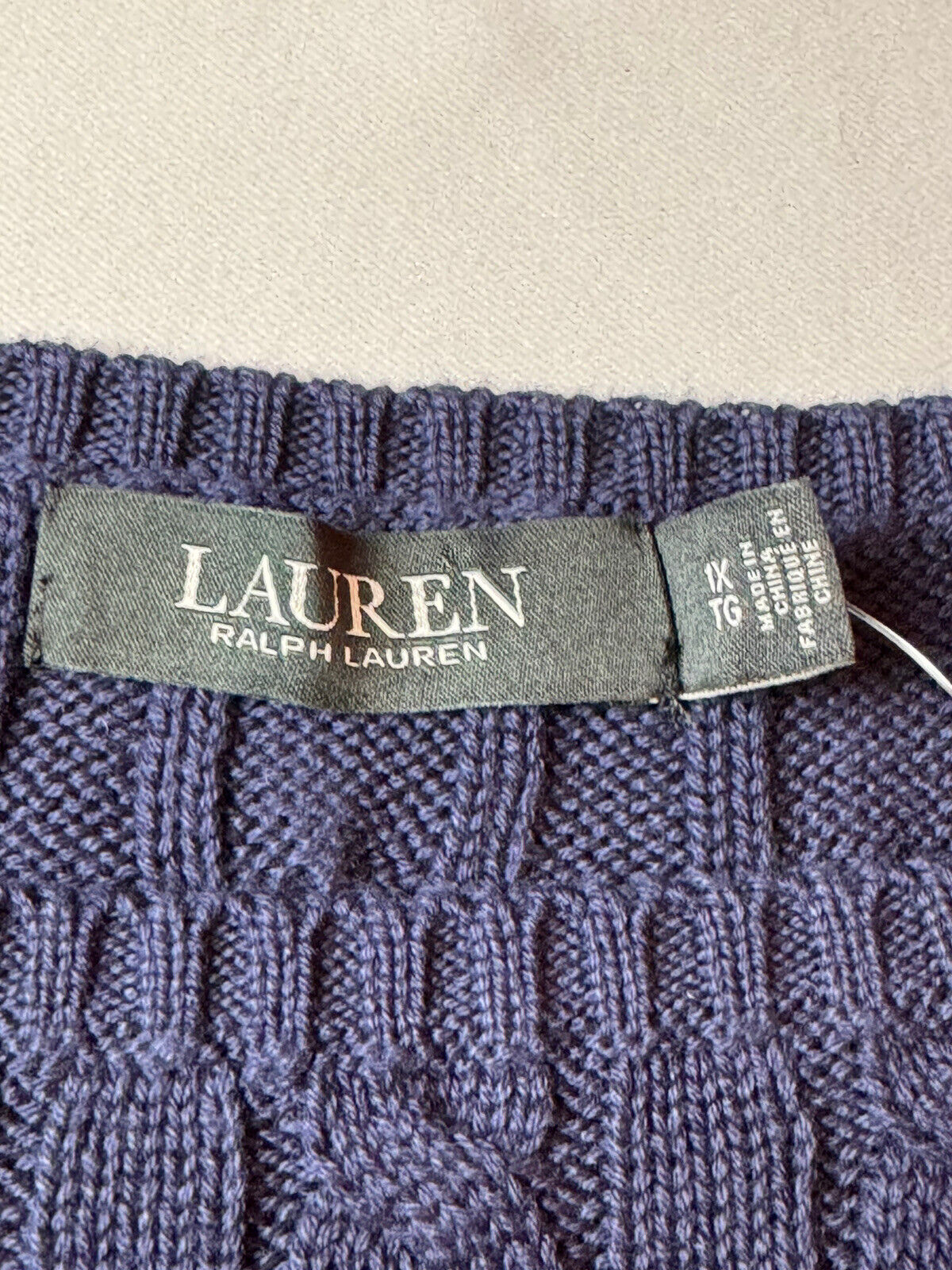 Lauren Ralph Lauren Women’s Navy Knit Pullover Cami Tank Size 1X