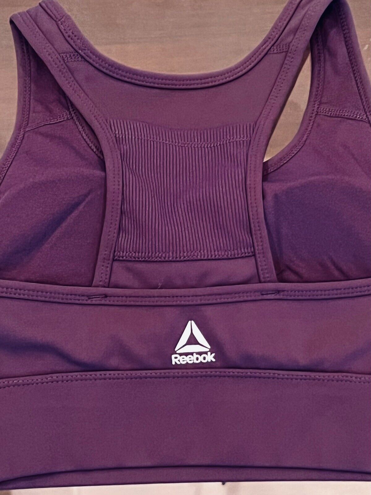 Womens Reebok Padded Sports Bra Burgundy Sz XS