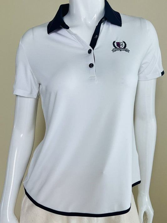 Greg Norman Women's Golf Polo Shirt White Top Sz S