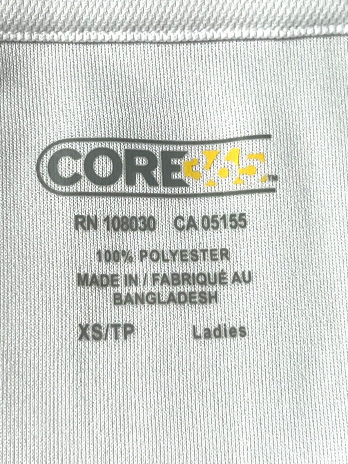 Core Women’s UV Protect White Long Sleeve Polo Shirt Sz XS  (49)