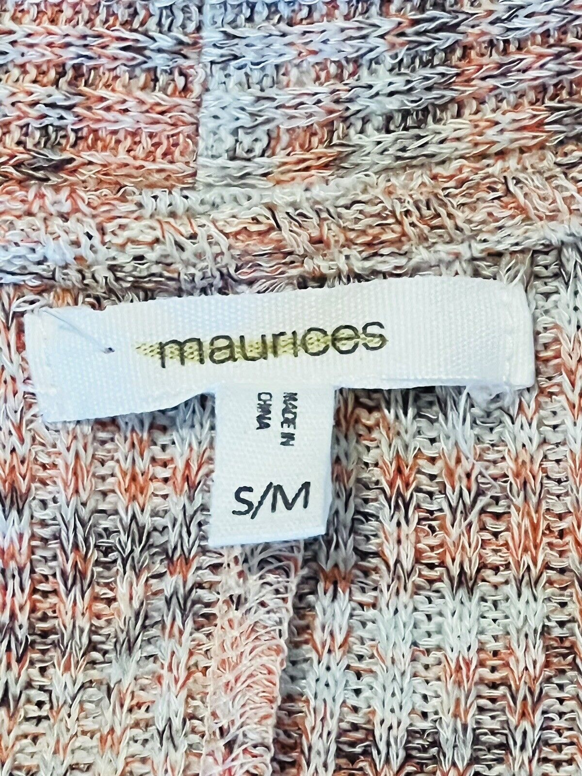 Maurice Womens Size S/M Open Front Lightweight Cardigan Multicolor