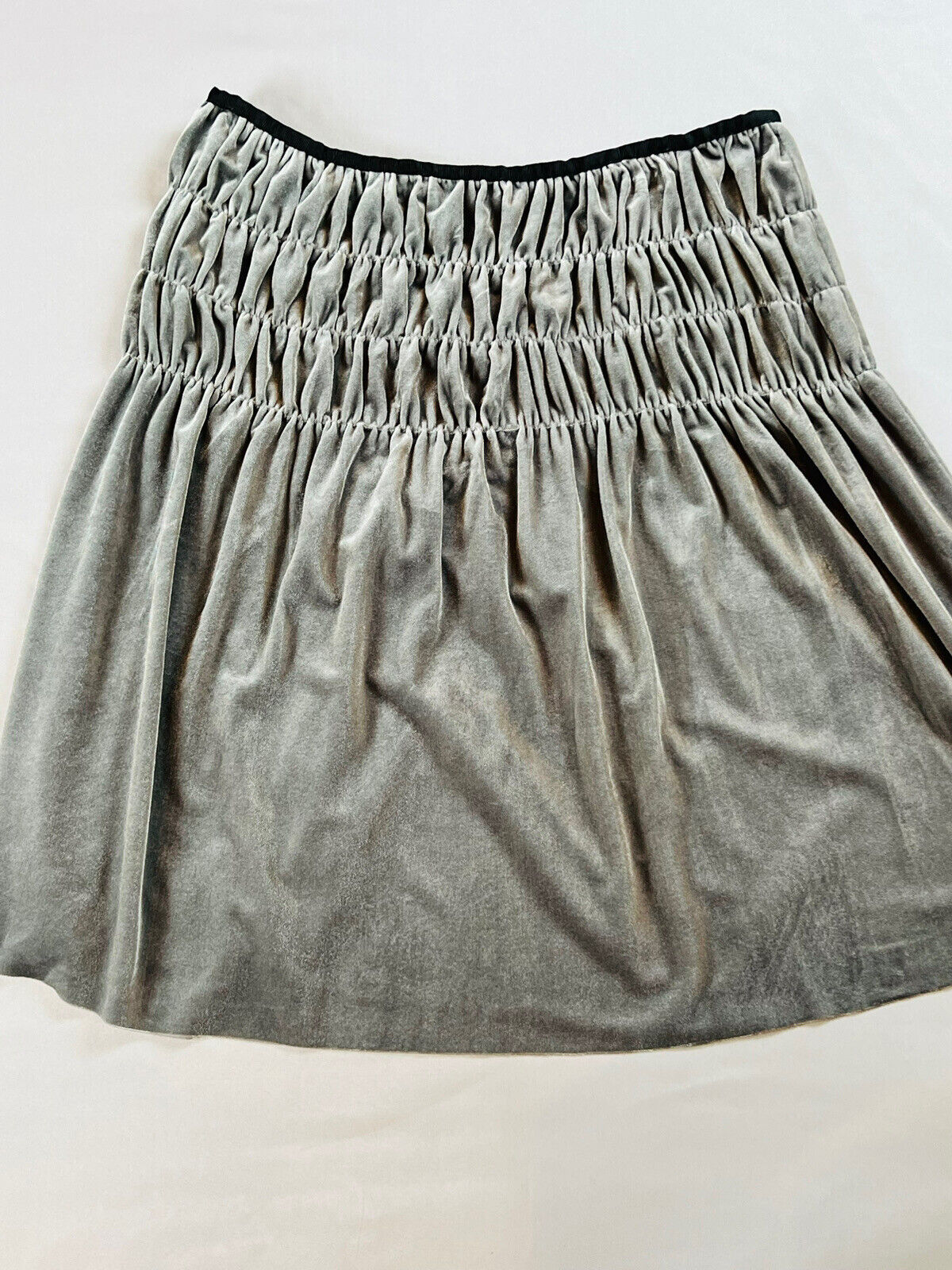 Grace Elements Women’s Velvet Flare Skirt Green Gray Sz 6