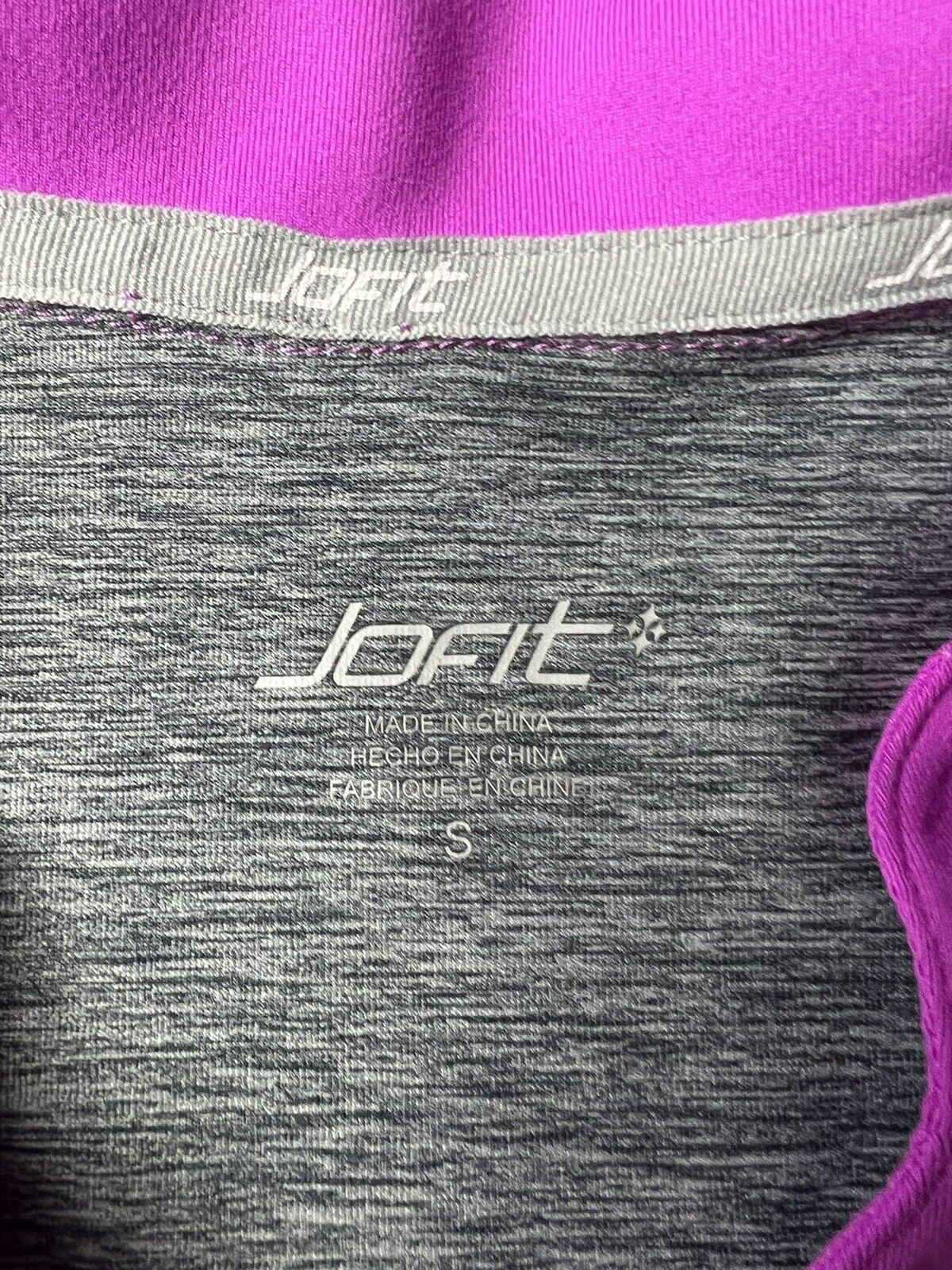 JOFIT Women's Golf Shirt/Top Gray Pink Collard Size S      (50)