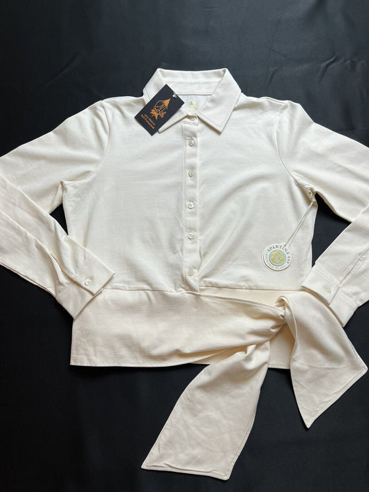 Spartina 449 Women’s Top Sz L Golf Long Sleeve Shirt Blouse Ivory