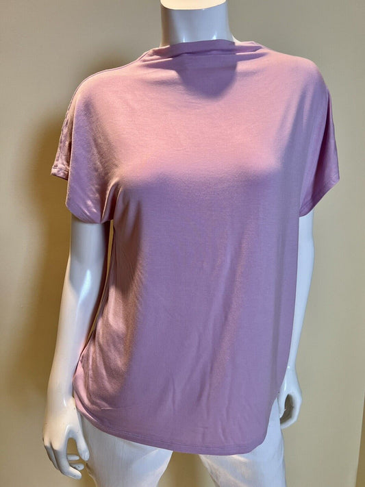 CALVIN KLEIN Purple Short Sleeve Blouse Women’s Size L (9)