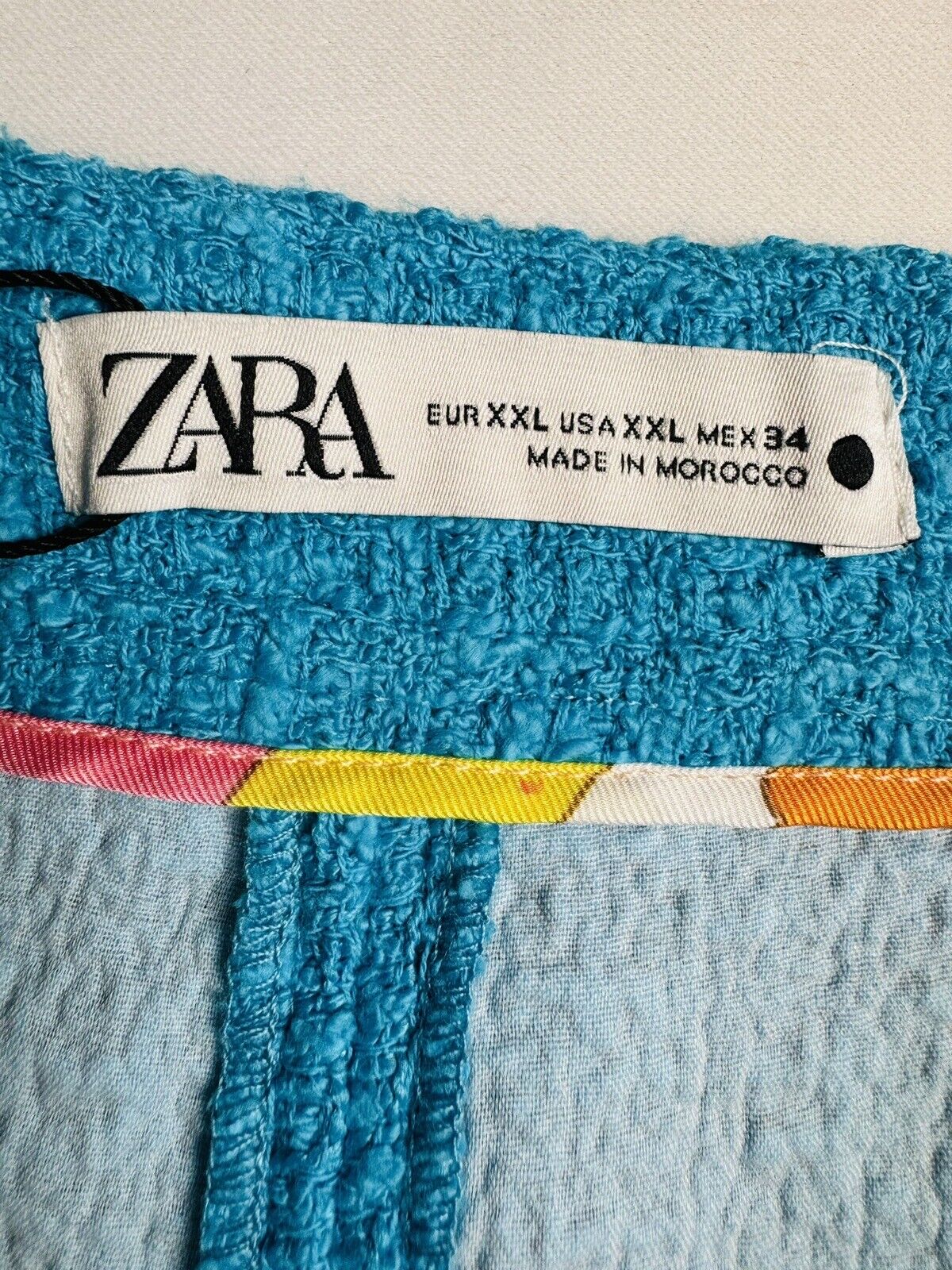 Zara Chain Trim Mini Skirt Turquoise Size 2XL. (76)