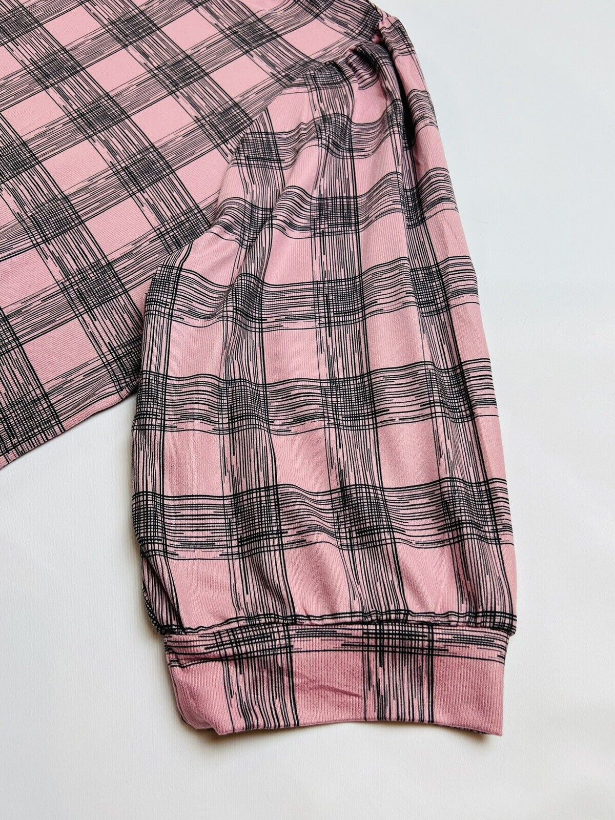 Louise Paris Women’s Blouse Pink Black Check Size 3X Top