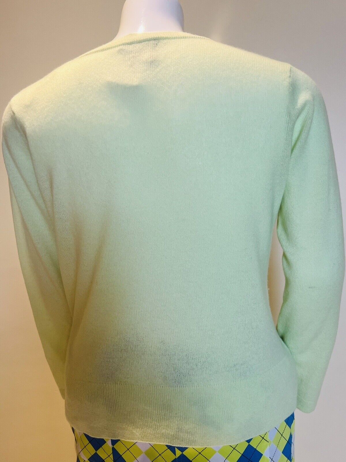 Claudia Nichole Women's Lime Green 100% Cashmere Sweater Sz XL $125 Retail (10)