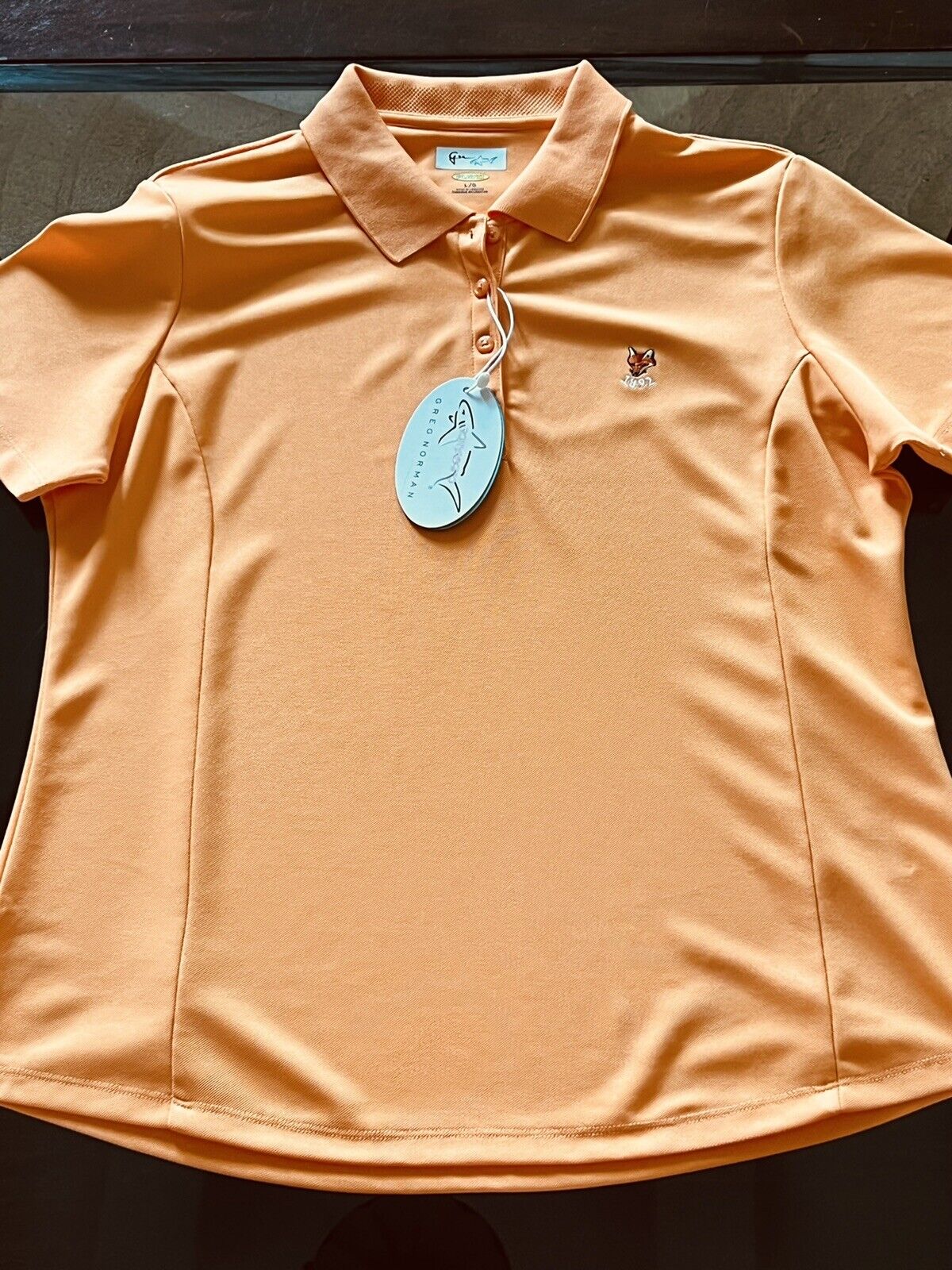 Greg Norman Women's Golf Polo Shirt Orange Sz L