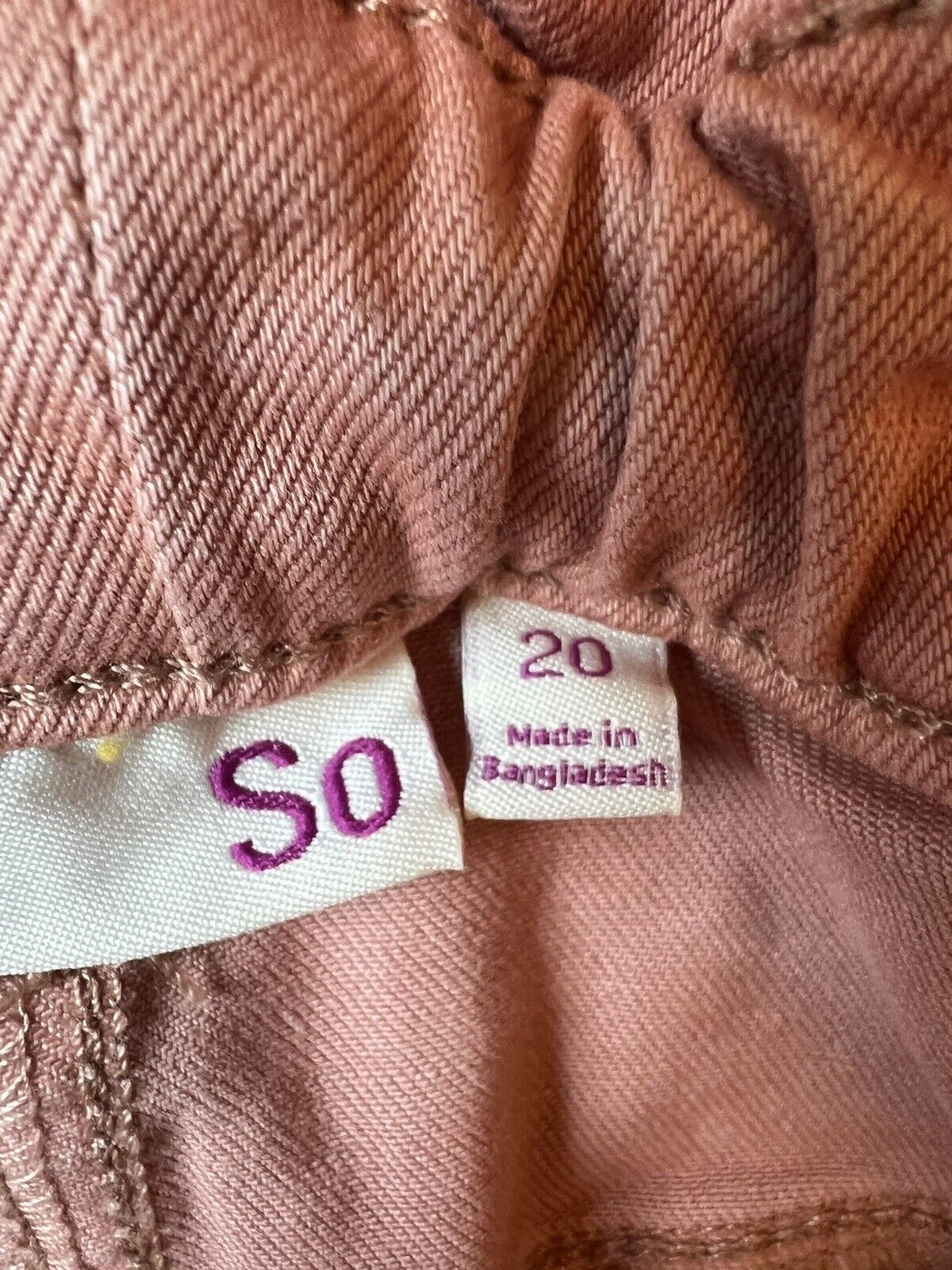 SO GOOD FOR LIFE Women's Paperbag elastic waist pants Peach Sz 20 (9)