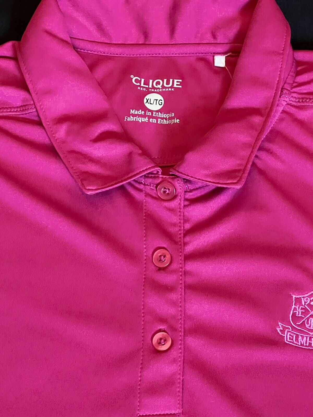 Clique Women’s Golf Polo Shirt Pink Fuchsia Sz XL