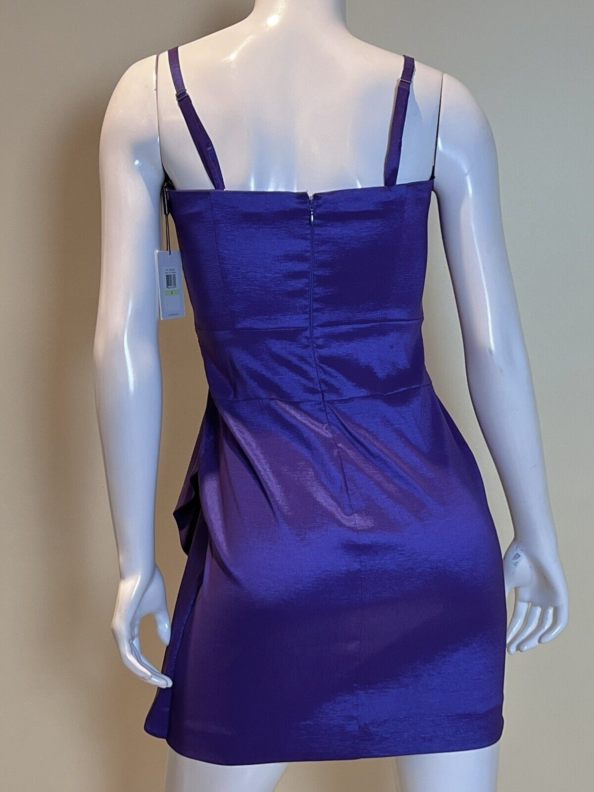 Calvin Klein Women's Metallic Purple Sleeveless Sheath Dress Size 4