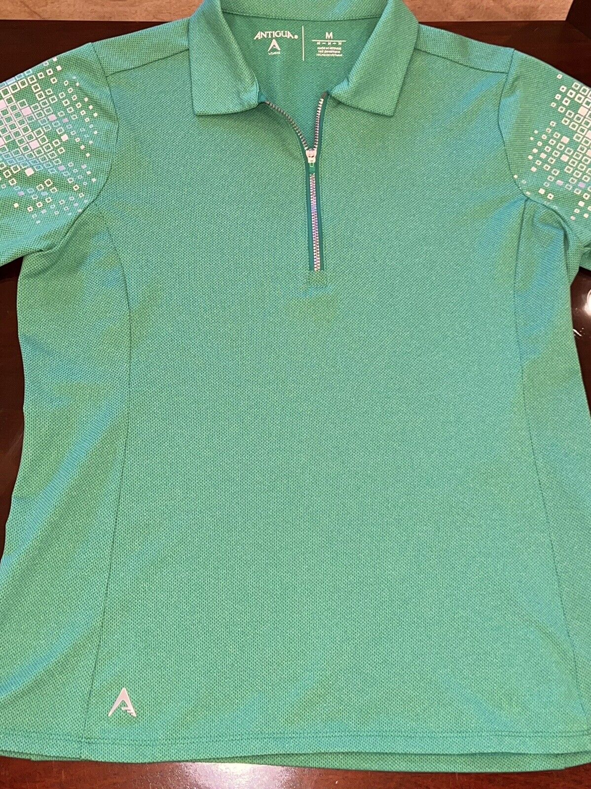 Antigua Women’s Golf Polo Green Shirt Size M