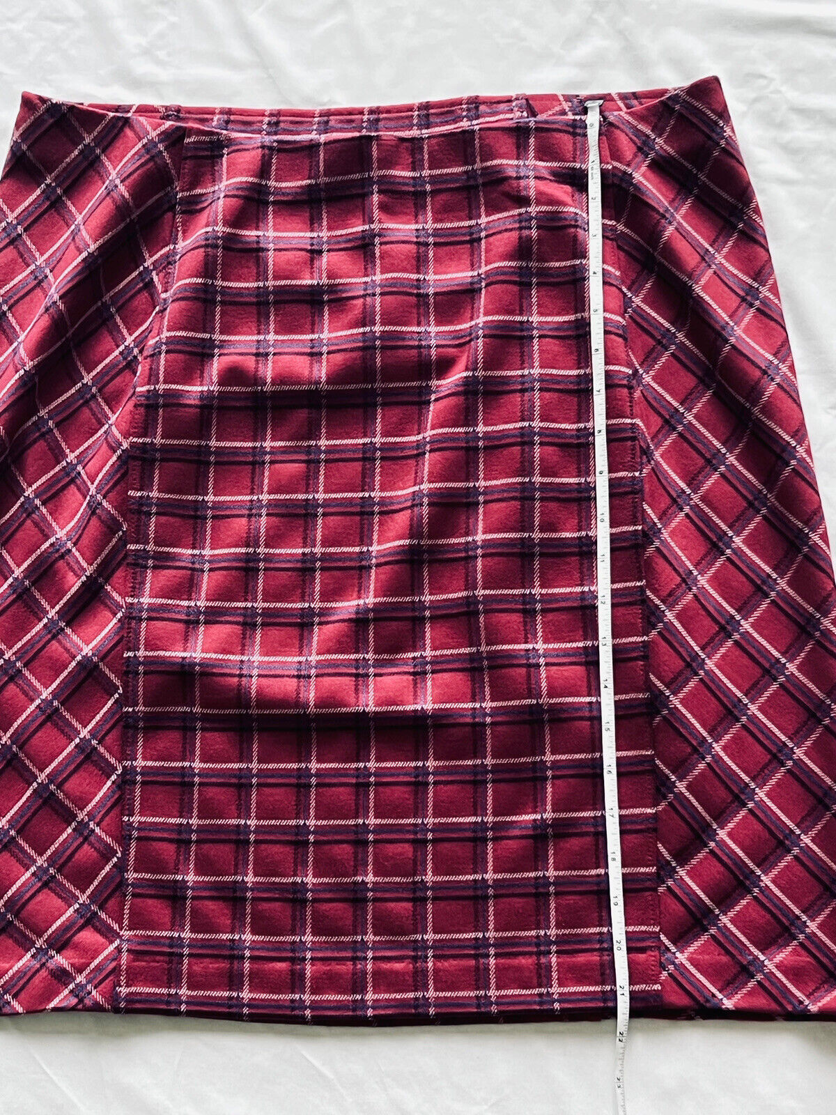 J. Jill Women’s Red Plaid Skirt Size XL