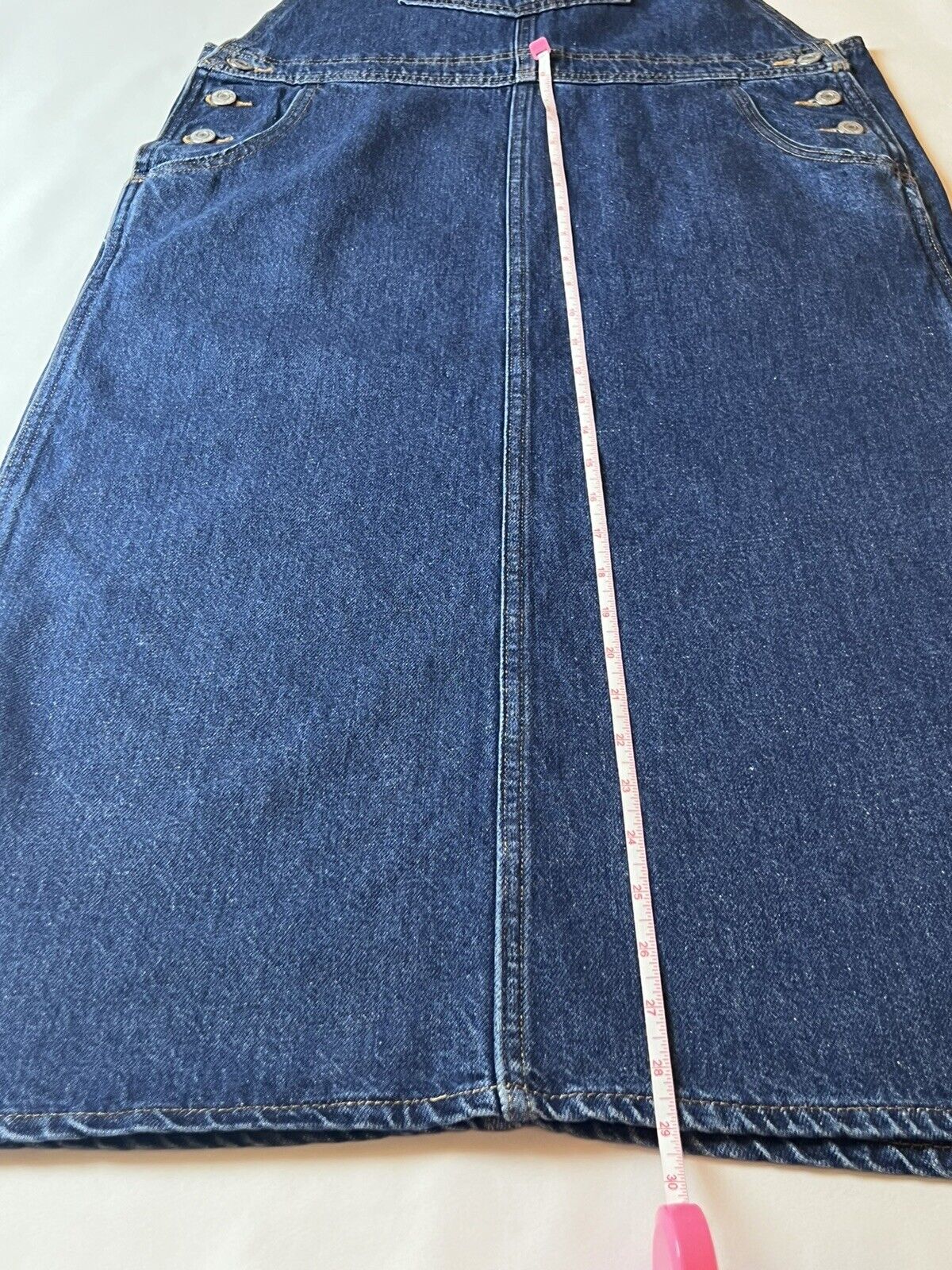 Levis Women’s Sz Medium Blue Denim Jumper Overalls Jean Dress (2#)