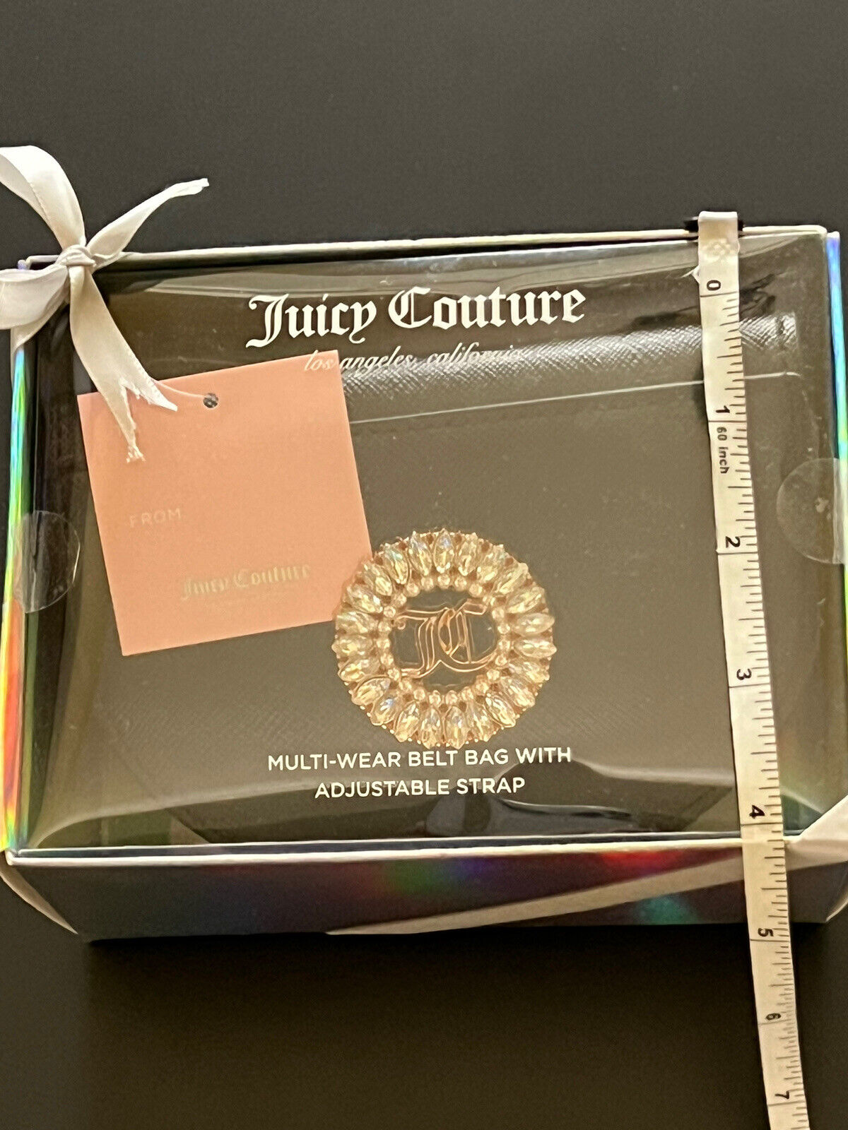 Juicy Couture Multi-wear Belt Bag with adjustable straps Black with Rhinestones