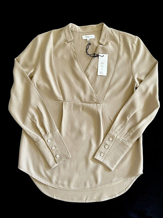 Symphony by A.F. Women’s Blouse Beige Sz XS $178 Retail