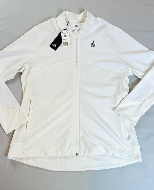 adidas Women’s Golf Sweatshirt White Full Zipper Size M