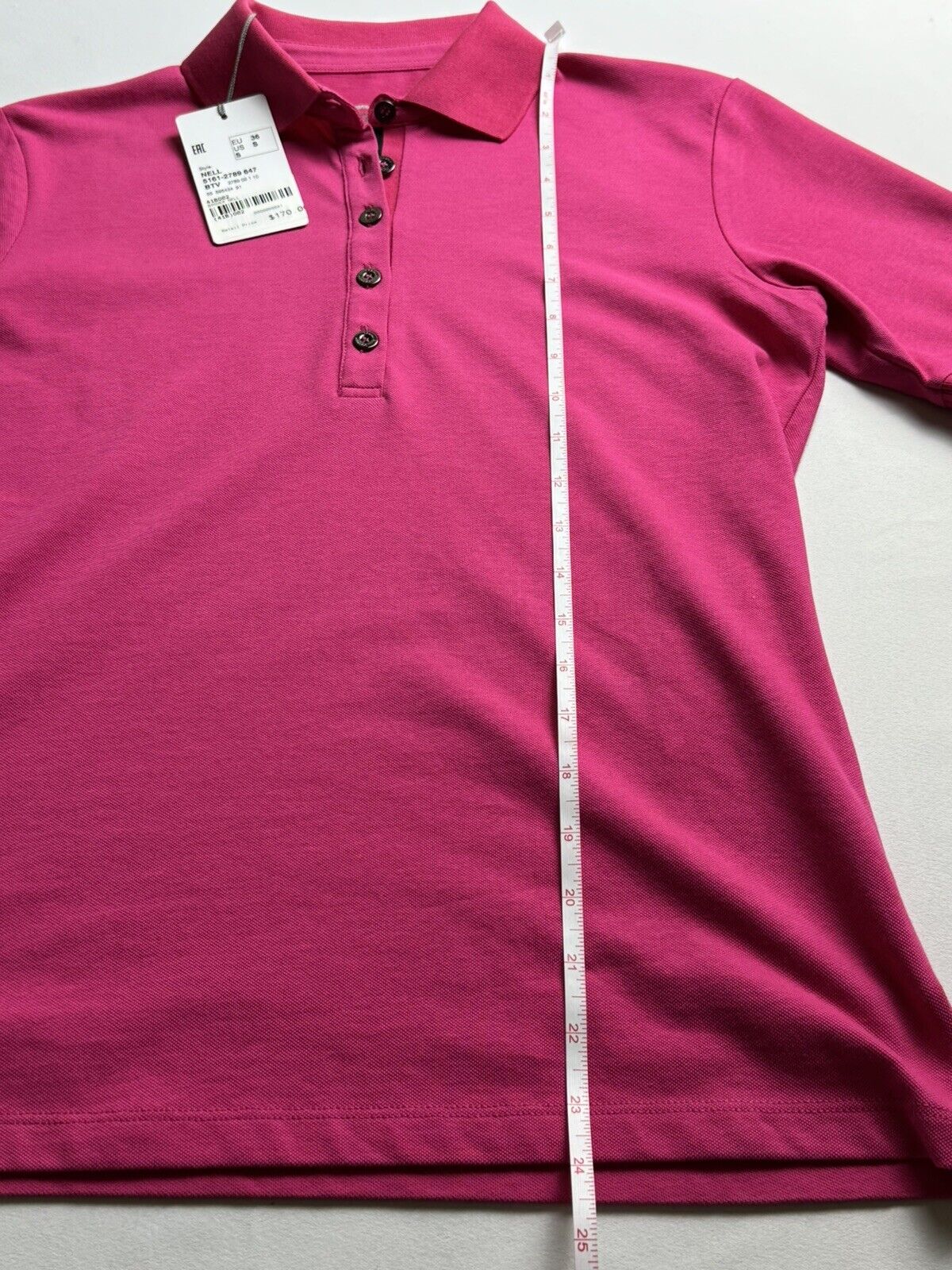 Bogner Women’s Polo Fuchsia Short Sleeve Shirt Sz S  (64)